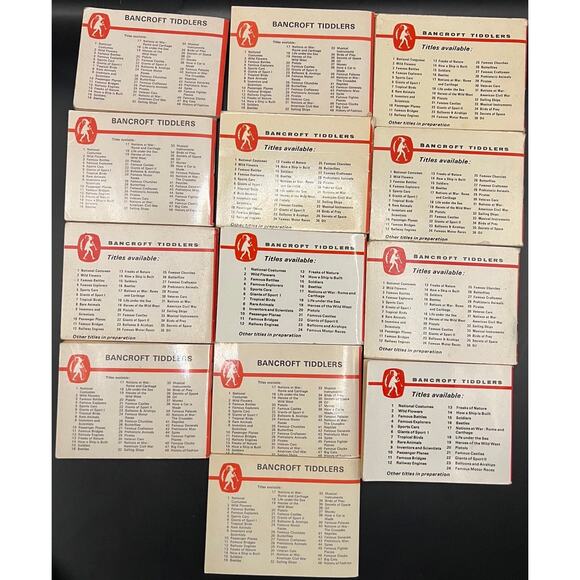 1966-69 Bancroft Tiddlers Books Set of 13 Generals Craftsmen Birds Cats Clocks - Picture 2 of 3